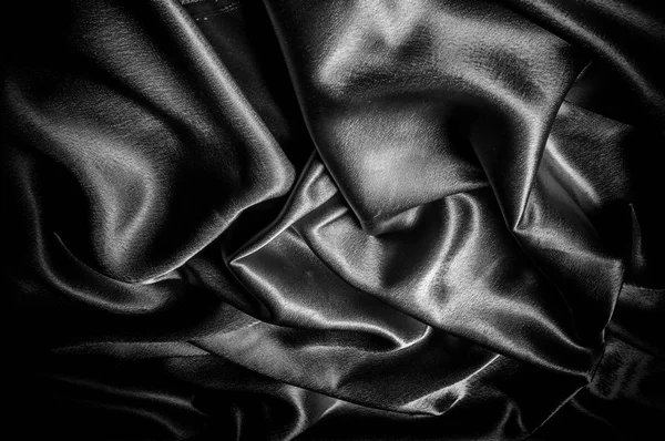 Textura Patrón Tejido Hecho Tela Seda Negro Este Jacquard Abstracto —  Fotos de Stock