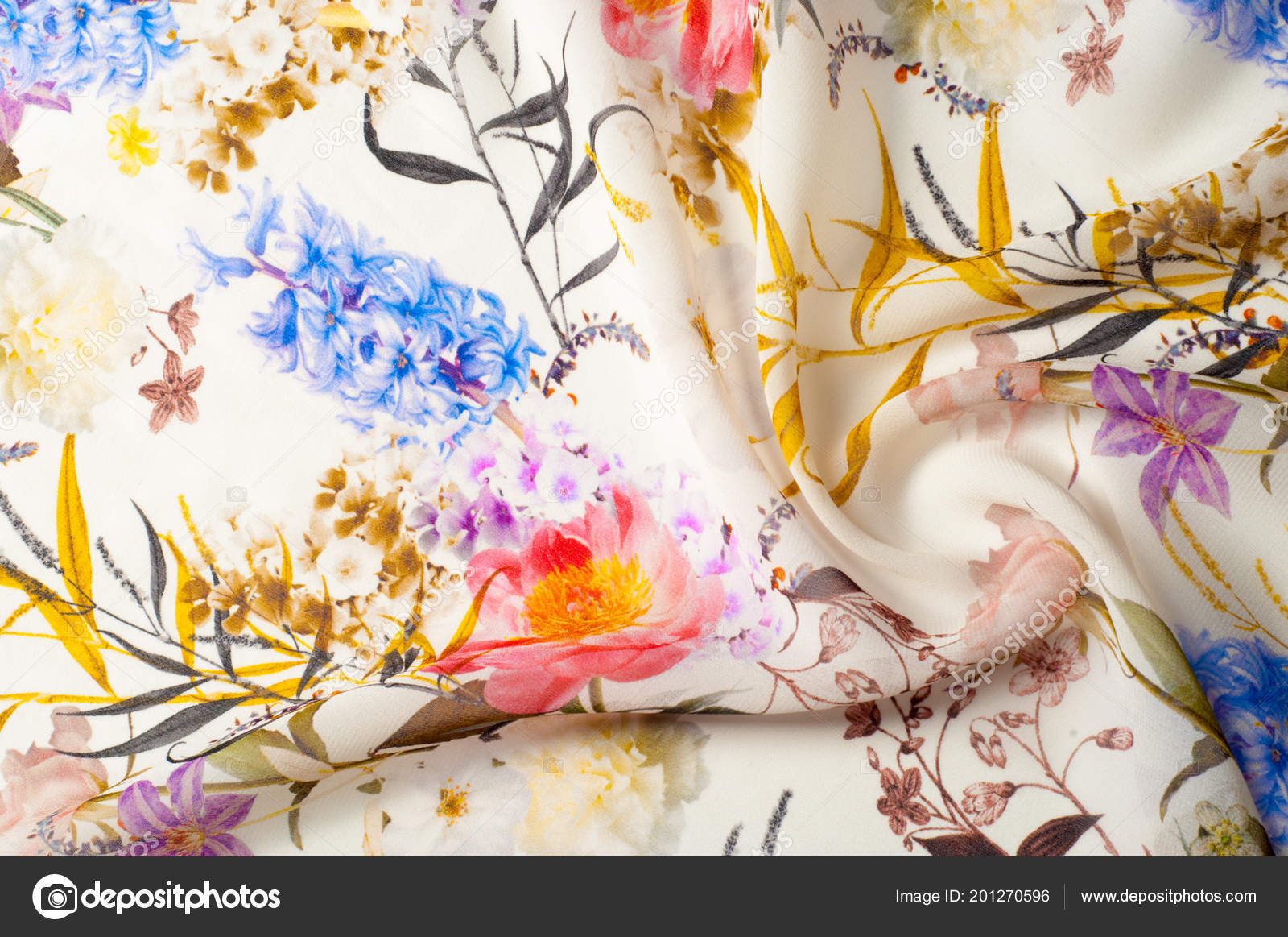 テクスチャ パターン シルク生地 ピンクと黄色の花の水彩画の手法で使用したテクスチャ ヒナギク ミモザの壁紙 グリーティング カード 絹のスカーフ ショール ストック写真 C Ekina1 201270596