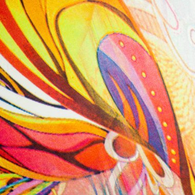 Kumaş renkleri soyutlama, sarı, mavi, mavi, kırmızı çizgiler bir deseni ile. Fotoğraf stüdyosu