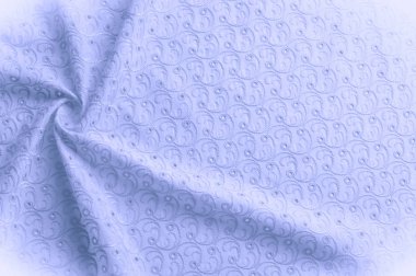 Doku arka planını kumaş. Bez delikli daireler ile. Doku kumaş, arka plan mavi doku pastel renklerde kumaş dokusuna kadar yakın.