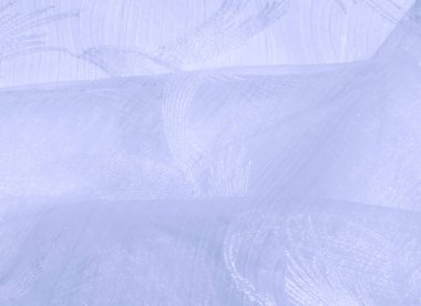 Doku, arka plan, desen. Tül pastel tonları. Mor katlanmış dantel kapatın. Arka plan olarak pastel mor buruşuk tül. Makro görünümü dikiş elbise. Saf düğün Tekstil.