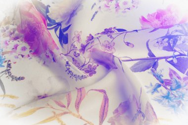 Doku, arka plan, desen. İpek kumaş. Doku pembe ve sarı çiçekler suluboya tekniği ile. Gül, papatya ve Mimoza ile duvar kağıtları. Tebrik kartı. İpek eşarp, şal. Tatil.