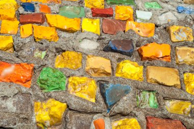 Doku, arka plan, desen. Portre fotoğraf çok renkli mozaik taş. Yapı tasarım dekor. Yüzme Havuzu duvar ve zemin kaplama