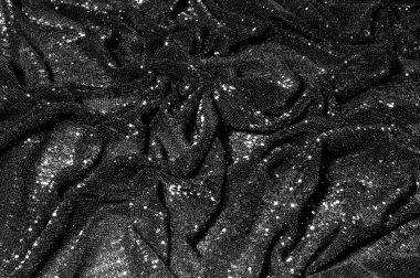 İle siyah kumaş yapmak bu siyah bebek Sequined gücü sürekli mesh kalıntılarının kaplama dairesel pırıltılar yoğun bir düzenleme tüm kaplama için ilk göz kamaştırıcı bir