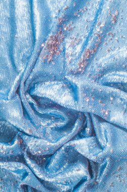 Doku, arka plan, desen. İpek kumaş ile payetler işlemeli mavi rengini sparkles yansıtan güneş ışınlarının