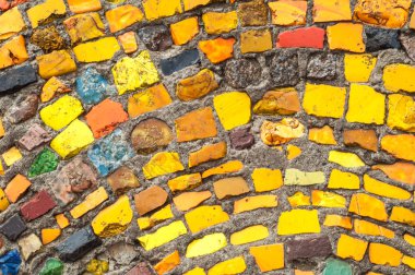 Doku, arka plan, desen. Portre fotoğraf çok renkli mozaik taş. Yapı tasarım dekor. Yüzme Havuzu duvar ve zemin kaplama