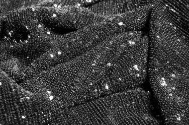 İle siyah kumaş yapmak bu siyah bebek Sequined gücü sürekli mesh kalıntılarının kaplama dairesel pırıltılar yoğun bir düzenleme tüm kaplama için ilk göz kamaştırıcı bir