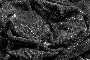 İle siyah kumaş yapmak bu siyah bebek Sequined gücü sürekli mesh kalıntılarının kaplama dairesel pırıltılar yoğun bir düzenleme tüm kaplama için ilk göz kamaştırıcı bir