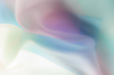 Bulanık, değil keskin netlik doku, arka plan, desen. İpek kumaş şeffaf, sarı-pembe yeşil mavi olduğunu. Soyut yumuşak şifon doku arka plan. 