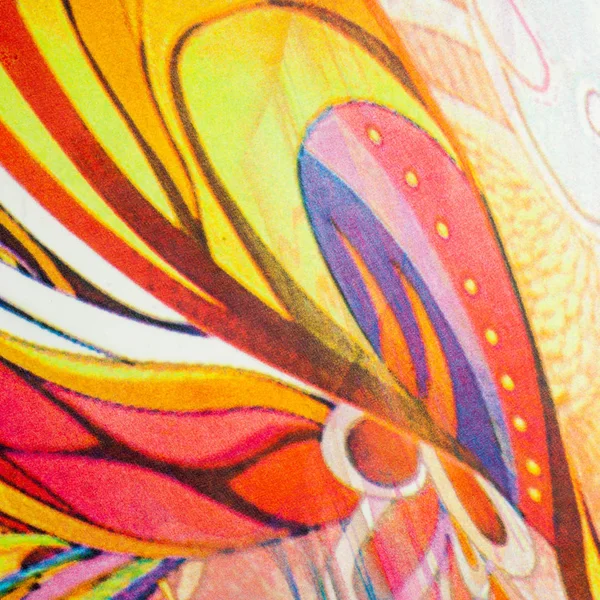 Kumaş renkleri soyutlama, sarı, mavi, mavi, kırmızı çizgiler bir deseni ile. Fotoğraf stüdyosu