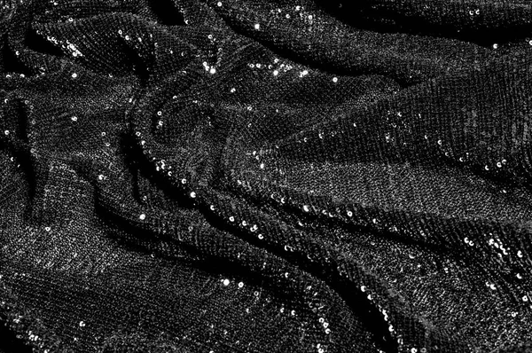 İle siyah kumaş yapmak bu siyah bebek Sequined gücü sürekli mesh kalıntılarının kaplama dairesel pırıltılar yoğun bir düzenleme tüm kaplama için ilk göz kamaştırıcı bir