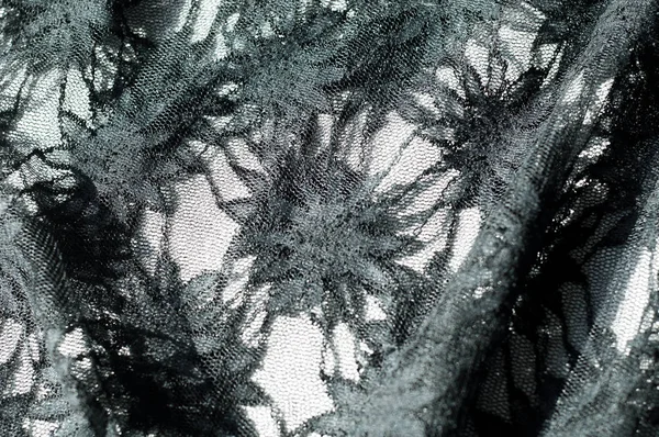 Texture, background, pattern. Black lace on white background