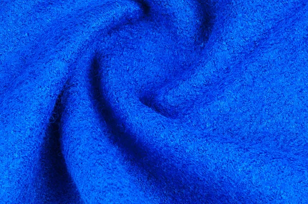 Texture Fond Motif Tissu Bleu Laine Luxe Est Marqué Dans — Photo