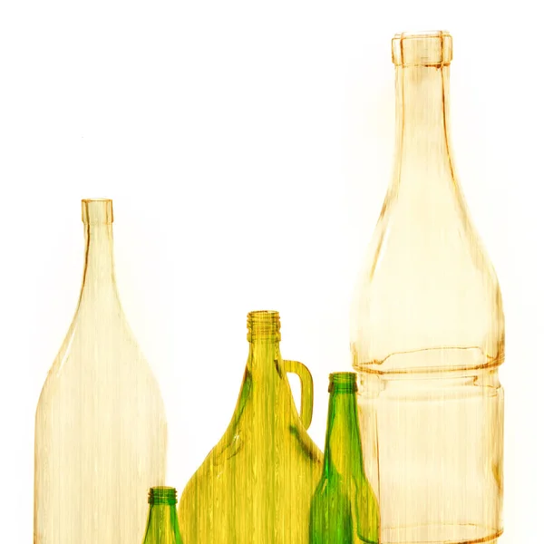 Leere Flaschen Foto Atelier — Stockfoto