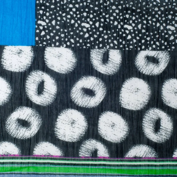 与几何形状的丝绸织物 摄影工作室 — 图库照片