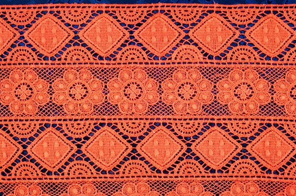 Red Lace Fabric Texture Photo Taken Studio — Stock Photo, Image