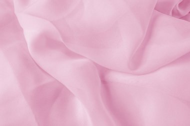Doku, arka plan, desen. İpek kumaş soluk pembe, soyut kıvrımlar