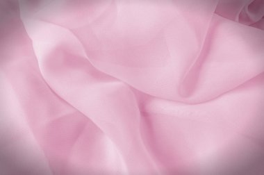 Doku, arka plan, desen. İpek kumaş soluk pembe, soyut kıvrımlar