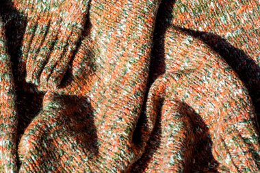 Doku, arka plan, desen. Sıcak kış yün kazak