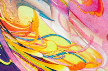 Kumaş renkleri soyutlama, sarı, mavi, mavi, kırmızı çizgiler bir deseni ile. Fotoğraf stüdyosu