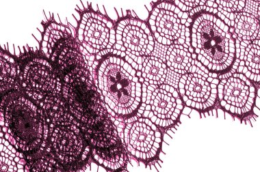 doku, arka plan, desen. dantel kumaş. Kırmızı renk. Yumuşak ve dokusal, polyester ve naylon ve draperies muhteşem bir karışımı oluşur.