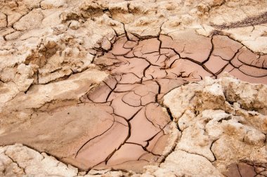 Doku, arka plan, desen. Kırık dünya, clay. Soyut doğa kırık dünya ile arka plan. Kuru kırık dünya arka plan, kil çöl doku.