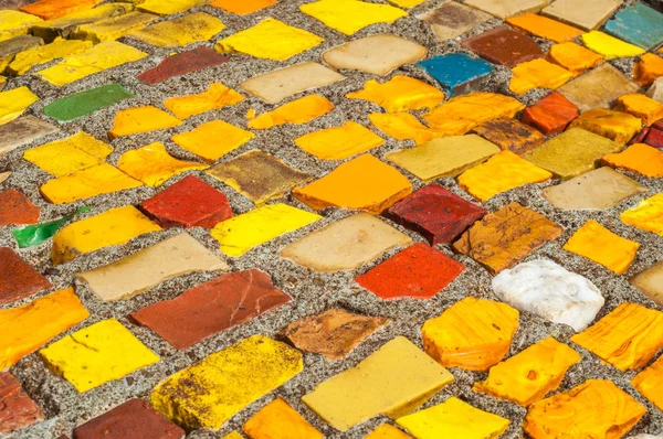 Doku, arka plan, desen. Portre fotoğraf çok renkli mozaik taş. Yapı tasarım dekor. Yüzme Havuzu duvar ve zemin kaplama