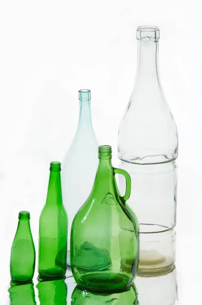 Flaska Kolven Behållare Gjord Glas Eller Plast Och Med Smal — Stockfoto
