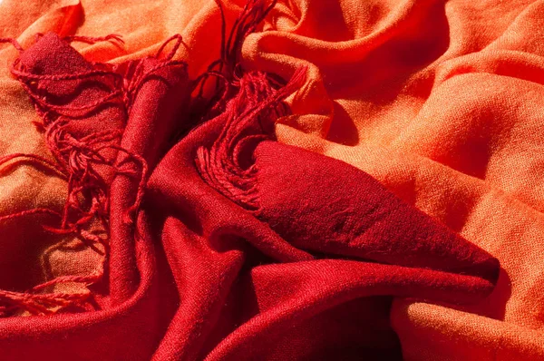 Tekstury Tła Wzór Czerwony Wełniany Szalik Kobiece — Zdjęcie stockowe