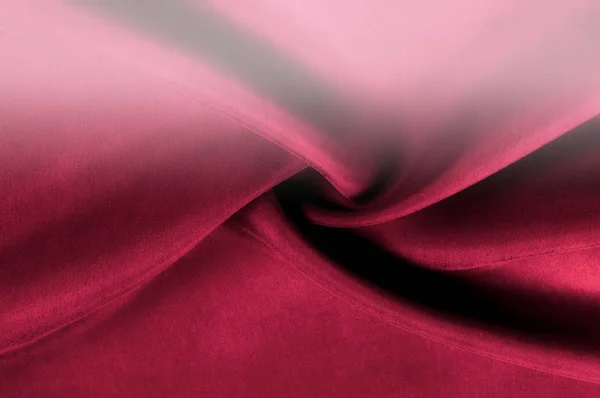 厚实的丝绸织品是红色的 颜色是红色的 我们看到它无处不在流行文化 时尚和美丽 随着情人节的到来 浪漫的色彩比以往任何时候都更大 — 图库照片