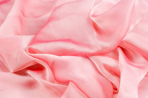 exture, arka plan, desen. İpek kumaş pembe, ince havadar ipek kumaş
