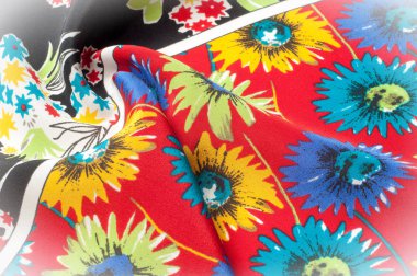 Doku arka plan deseni. İnce ipek kumaş, çiçek desenli. Çiçek süsleme arka plan olarak yararlı Tekstil şablonu. Çiçek Tekstil veya kumaş. Kumaş dokusuna. Kumaş, tekstil, kumaş, dokuma malzeme,.