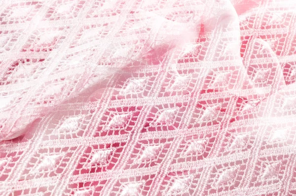 Doku arka plan deseni. Dantelli beyaz kumaş. Beyaz arka plan üzerinde el dantel. Beyaz guipure, nakış kumaş bir gelinlik, kartpostal, fotoğraf duvar kağıtları, afiş için,