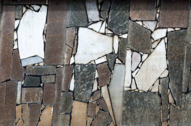 Doku, arka plan, desen. Eski havuzun astar. Granit döşeme mozaiği içinde. Granit Mermer desenli arka plan doku mermer soyut tasarım kapalı doğal açık