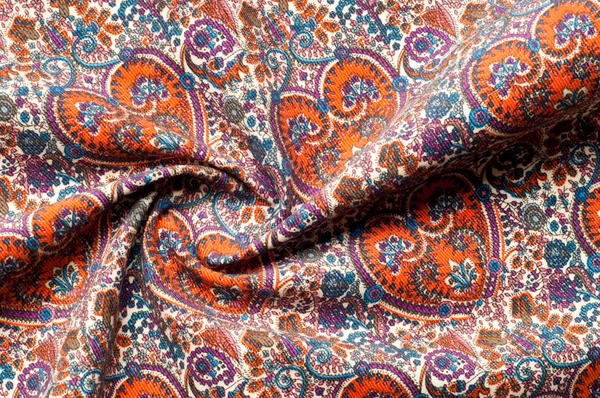 Текстура Фона Традиционный Индийский Рисунок Пейсли Декоративная Граница Текстиля Обертывания — стоковое фото