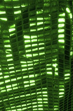 doku, arka plan, desen. Büyük yeşilden bir kumaş. Dikkat çekmek için hazır büyük sparkles bu çok renkli yağ lekeleri ile keskin bir göz oluşturmak.