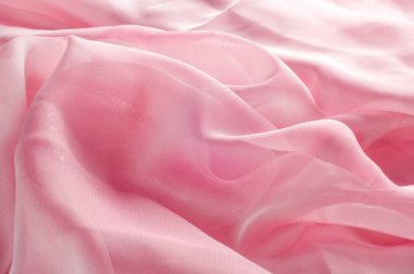exture, arka plan, desen. İpek kumaş pembe, ince havadar ipek kumaş