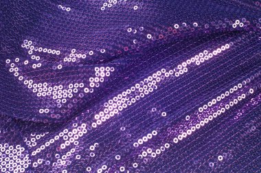  desen. Papet ile koyu mor kumaştır. Bu tek tük parlar ile bazı tarzı göstermek! Polyester örgü yüzey üzerinde dağınık, orada mavi ve beyaz ışık saçan bir itiraz kapalı vermek parıldıyor.