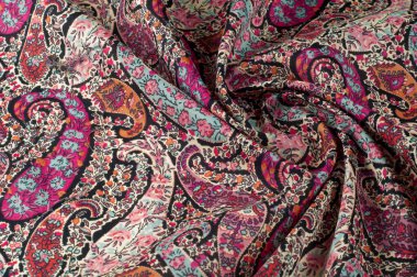 Doku arka plan deseni. Paisley vintage çiçek motifi sorunsuz etnik. Soyut dantel modeli. Taklit bir tekstil fabrikası. Renkli duvar kağıdı el boyaması