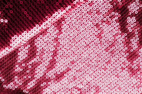 Textura Pozadí Vzor Látky Červený Kaštan Paillettes Podívejte Tyto Neon — Stock fotografie