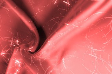 Arka plan doku, desen. İpek kumaş bir desenle kırmızıdır. Egzotik bir flaş bakmak için bu Farsça kırmızı soyut basılı yazı ile ipek Charmeuse ekleyin. Sıcak renklerde kalın