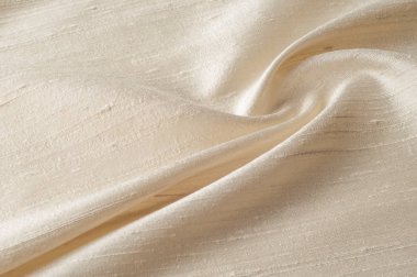 Doku arka plan deseni. Keten kumaş açık bej. Arka plan için hafif kahverengi keten kumaş dokusu.