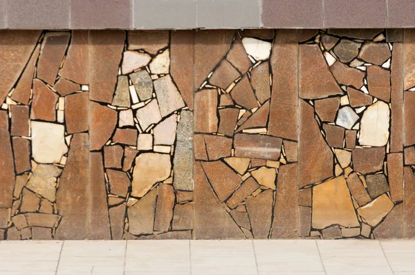 Textur Hintergrund Muster Auskleidung Des Alten Pools Granitplatten Mosaik Granit — Stockfoto