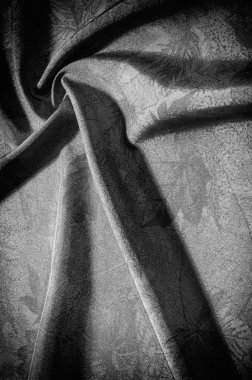Doku, arka plan, desen. kumaş ipek siyah beyaz. Bu siyah ve beyaz Prizmatik ipek şifon bir kuvars kristali dünyaya bak. Ultra yumuşak ipek dokuma desen bir kalıptır