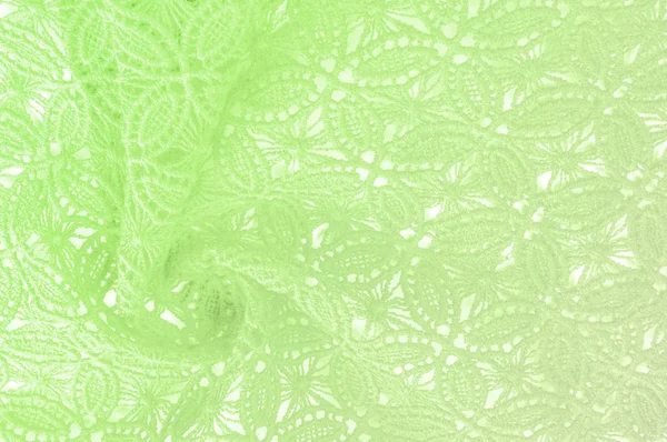 Bild Textur Hintergrund Dekorative Spitze Mit Muster Grüne Vintage Spitze — Stockfoto
