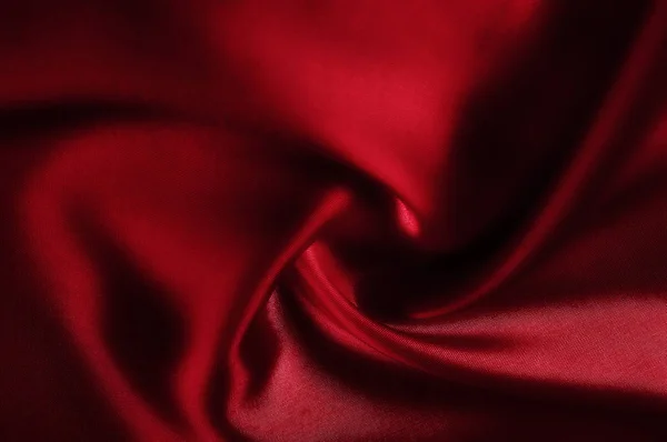 Textura Padrão Tecido Seda Vermelha Olha Para Vermelho Assado Feito — Fotografia de Stock