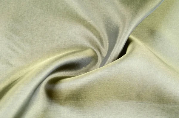 Texture Background Pattern Fabric Silk Khaki Green Field Gray Golden — Stock Photo, Image