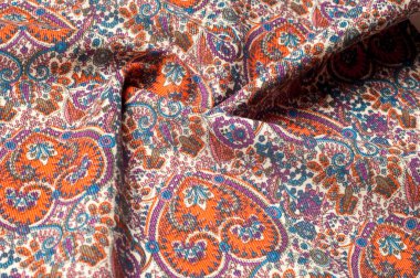 Doku arka plan deseni. Geleneksel Hint Paisley desen. Tekstil, sarma, dekor Dekoratif kenarlık.