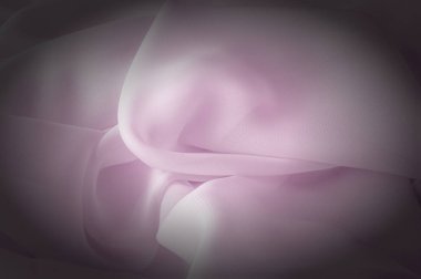 Doku, arka plan, desen. İpek kumaş soluk pembe, soyut kıvrımlar