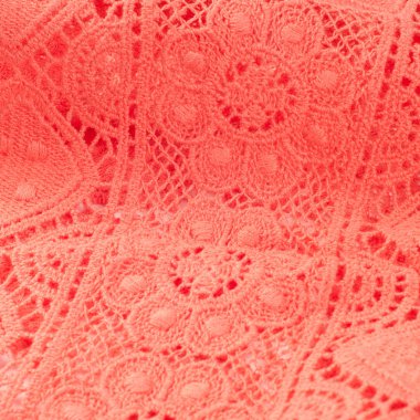 Kırmızı dantel kumaş doku stüdyoda çekilmiş fotoğrafı